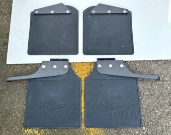 Rubber Mud Flap Set Front and Rear With Bracket for Defender 90 110 130 1986-16
