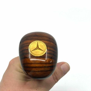 För Mercedes-Benz guldfärgad växelspaksknopp Zebrano Automatic R107 SL Klass 1971-1989