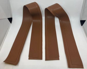 For Mercedes-Benz R107 SL-SLC KLASSE Pair Rubber Door Sill Mats Protection Brown