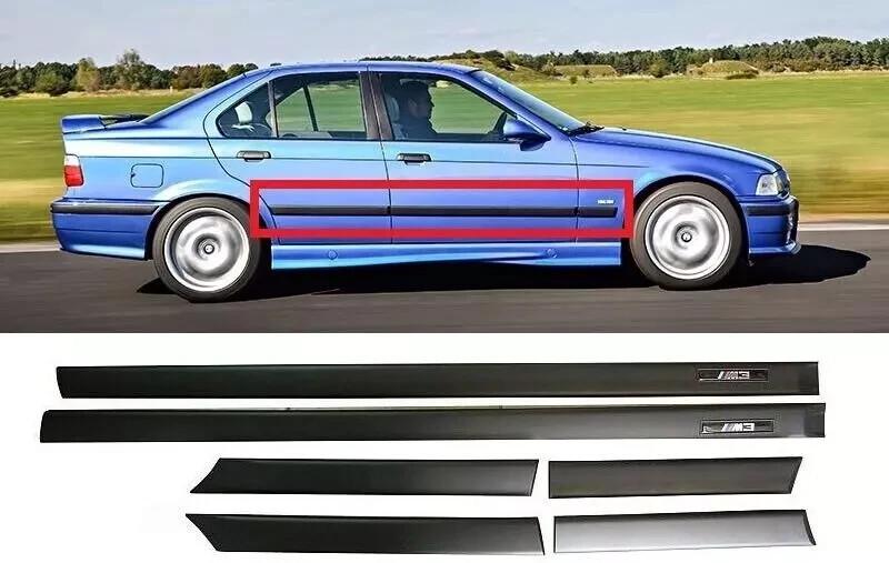 BMW 1992-1998 E36 M3スタイル4ドアセダンボディサイドモールディング