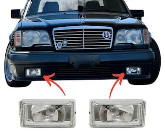 For Mercedes W124 AMG Gen1 Front Bumper Fog Light Set Ref Oe