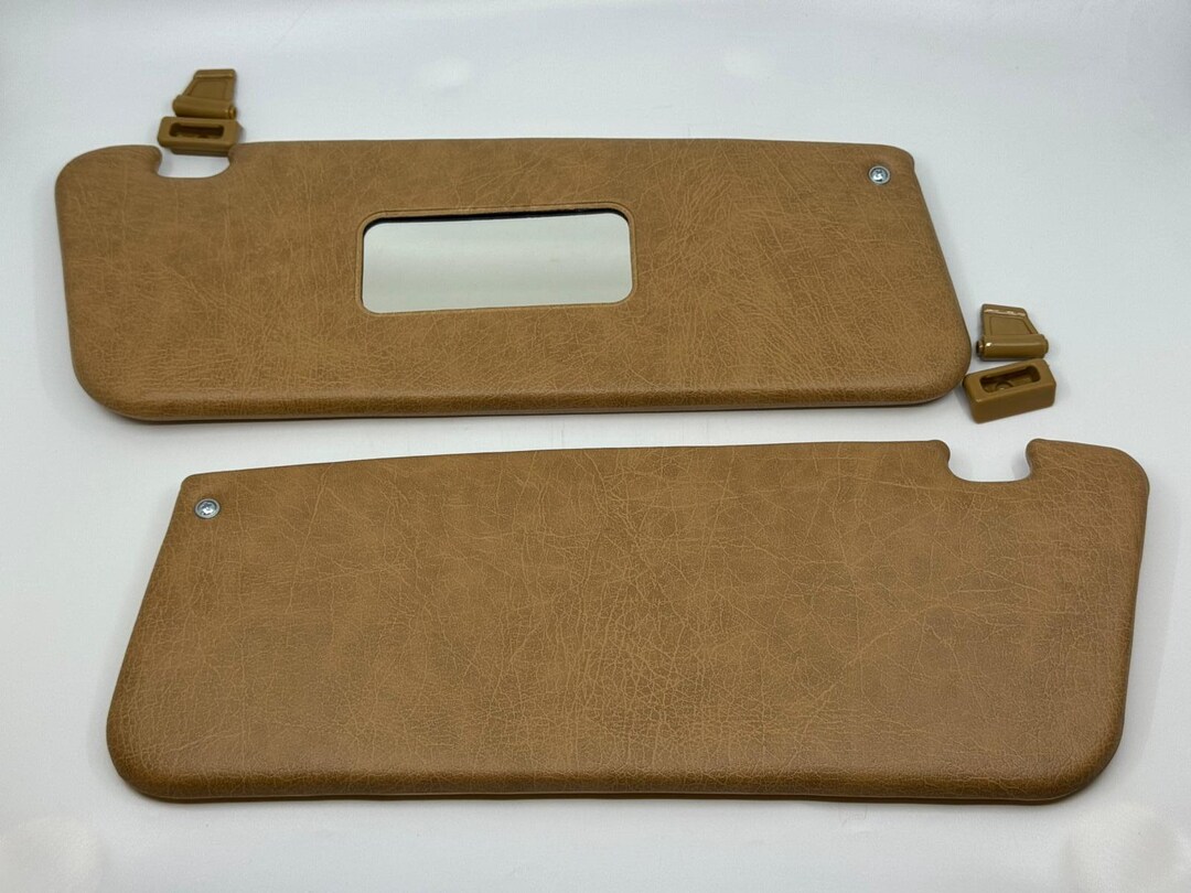 Juego De Parasoles Claros/crema Para Mercedes R107 (SL) - Listo Para Instalar, Incluye Soportes