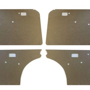 Deurpaneel kaart hout 4-delig R+L + F+R voor Mercedes W108 S korte carrosserie Goede kwaliteit