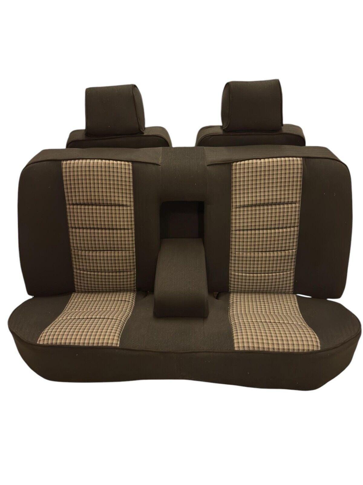 Rear Seat Covers Upholstery for Mercedes W124 Sportline Karo Black OEM Fabric