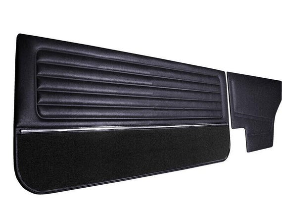 VW GOLF1 カブリオレ リプロダクト ドア内張 BLACK For Vw Golf 1 Mk1 Coupe 75-83 Door Panel Set With Chrome and