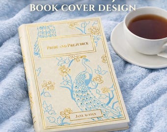 Jane Austen Pride and Prejudice inspired book cover design in SVG and PNG files for download!