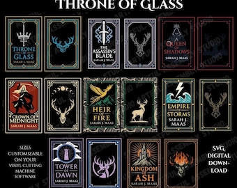 Glass Throne bookbinding cover designs in SVG- perfect for bookbinding!