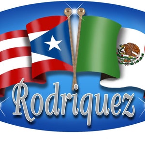 Mexican Unity Flags Vinyl Decal Sticker Puerto Rico Latino Oval Small To Large Sizes