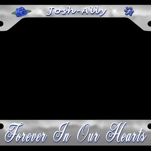 Create Your Own License Plate Frame Personalize Gifts Plate Holder And 1- .060 Gauge Shield From Your Photos Dogs Pets