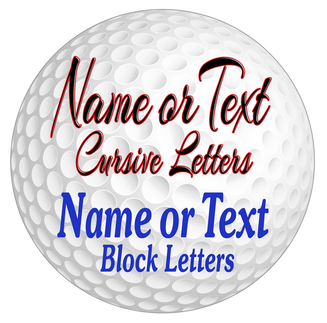 1 Custom Golf Ball 5 Personalize Gifts Girls Boys Etsy