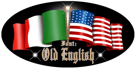 Italian Italia Italy Flag Car Bumper Sticker Decal Oval...