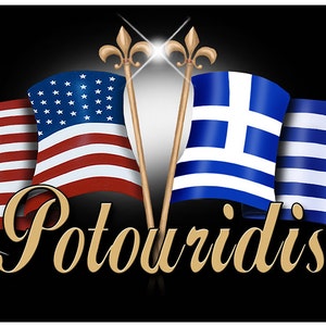 USA Greek Flags Auto License Plate Personalize Gifts Any Name  Or Text Many Color Backgrounds America Greece Europe
