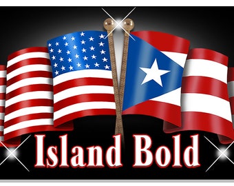 Puerto Rican Flag Bicycle License Name Plate Metal Custom Personalize Gifts Children Teens Men Ladies Puerto Rico Any Name 3 Sizes