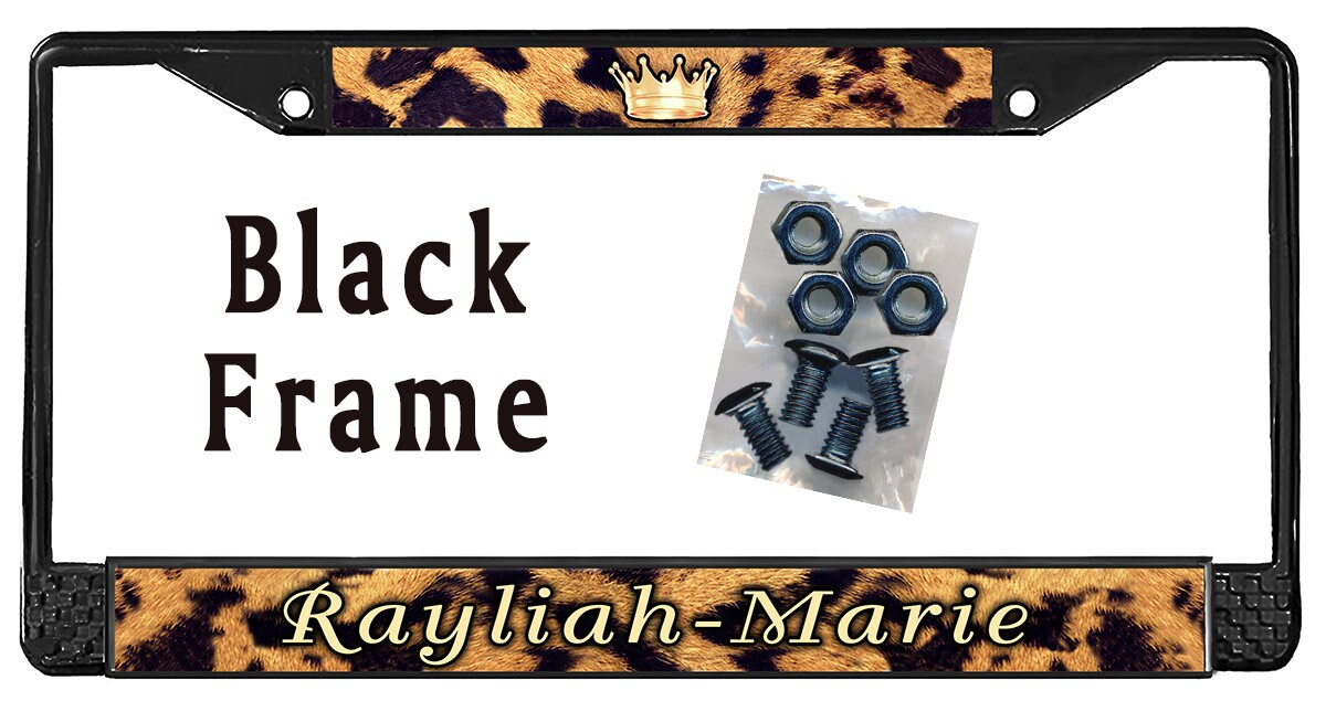 Leopard License Plate Frame Personlaize Gifts Girls Ladies Etsy