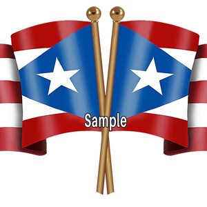 Puerto Rican Unity Flags Digital  Download Puerto Rico Latino Hispanic PNG High Quality Digital File