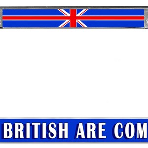 British Flag License Plate Frame Personalize Gifts Girls Ladies Men Plate Holder England Union Jack Flag Frame
