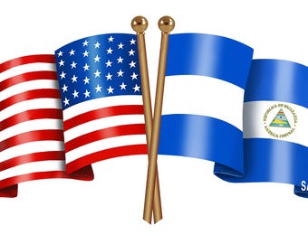 Nicaragua American Unity Flags Digital  Download Puerto Rico USA Latino PNG High Quality Digital File
