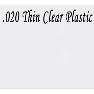 Clear Plastic .020 THIN Auto License Plate Protective Shield Cover Craft Plastic Custom Cut with 4 Holes, 2 Holes or No Holes For Crafting