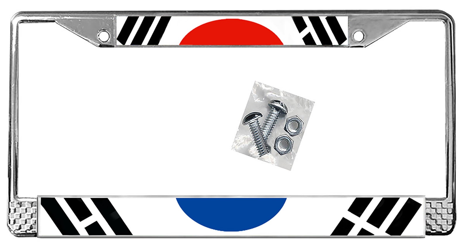 South Korean Flag License Plate Frame Auto Plate Holder Gifts Etsy