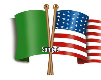 Italian American Unity Flags Digital Download Latino PNG High Quality Digital File