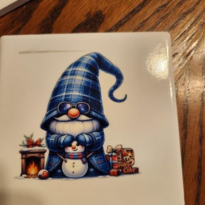 Gnome Coaster -Blue Set of 4