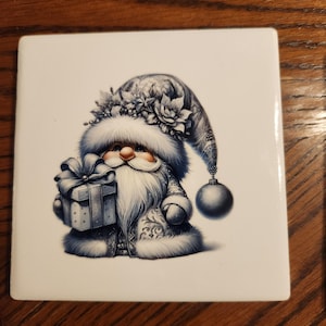 Gnome Coaster -Silver Set of 4