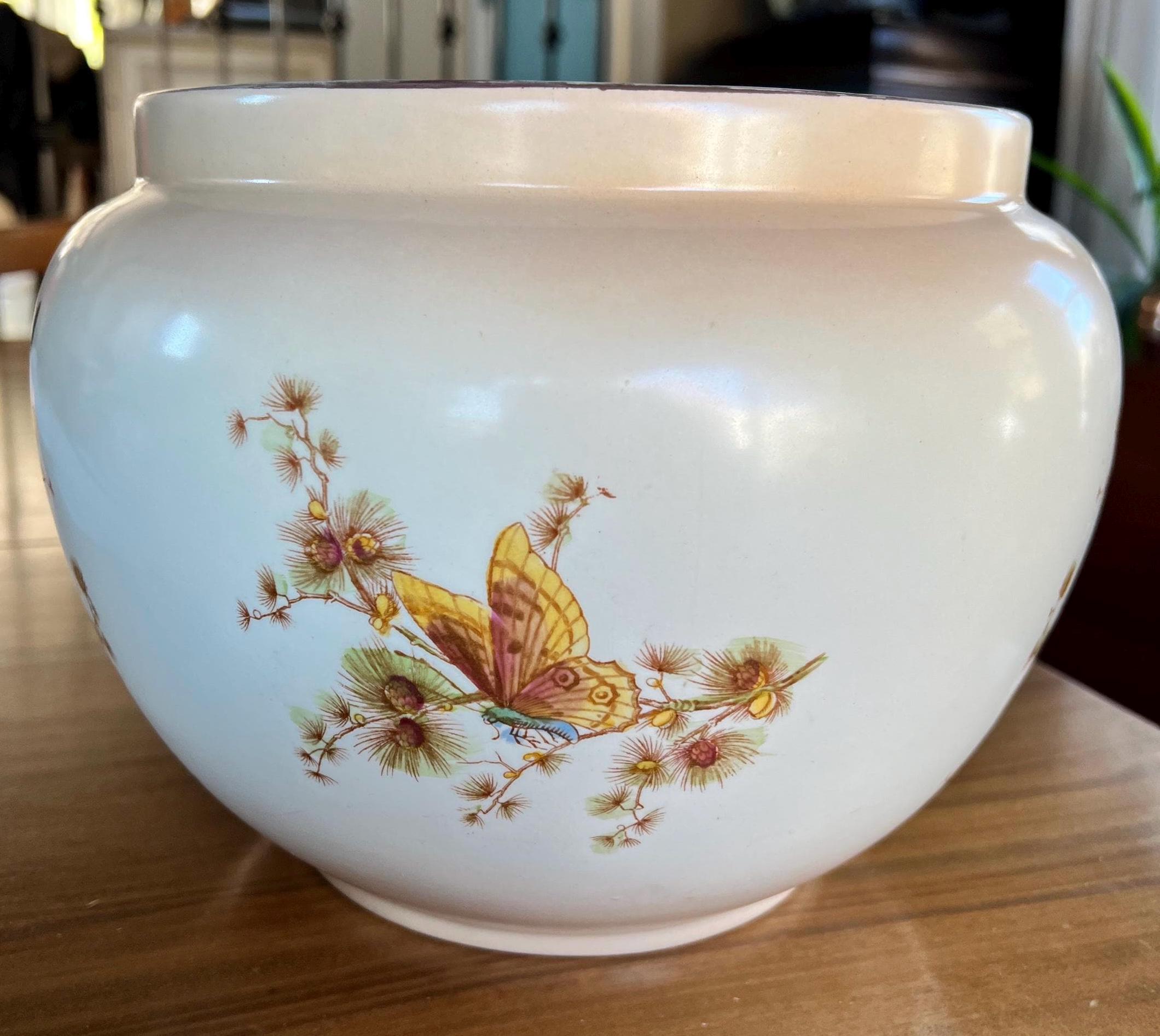 Vintage Crown Ducal Blush Ivory Ware/jardiniere, Featuring
