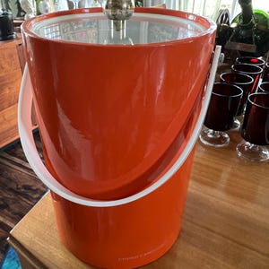 Vintage MCM Blue Ice Bucket by Morgan & Company Bucket