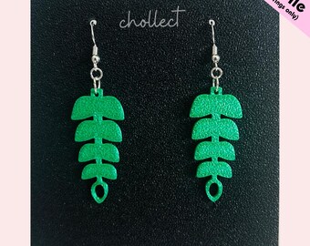 Tropical Leaf Earrings Earrings STL File: 3D Print Dangle Earring Design (Digital Download)