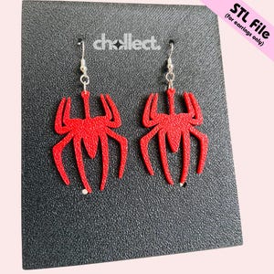 Spider Earrings STL File for 3D Printing – Unique Digital Download, Dangle Earrings STL File for 3D Print Model