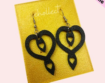 Intertwined Heart Earrings STL File: Valentines 3D Print Dangle Earring Design (Digital Download)