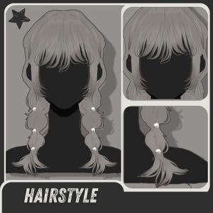 VROID| Braided Hair with pearls