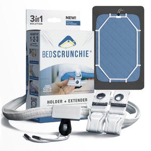 Bed Scrunchie - Ultimate Bed Sheet Holder Straps, 360 Sheet Fastener with Enhanced 10-Clip Design