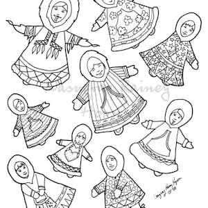 Northern Flowers - Alaska Native Hand drawn coloring page