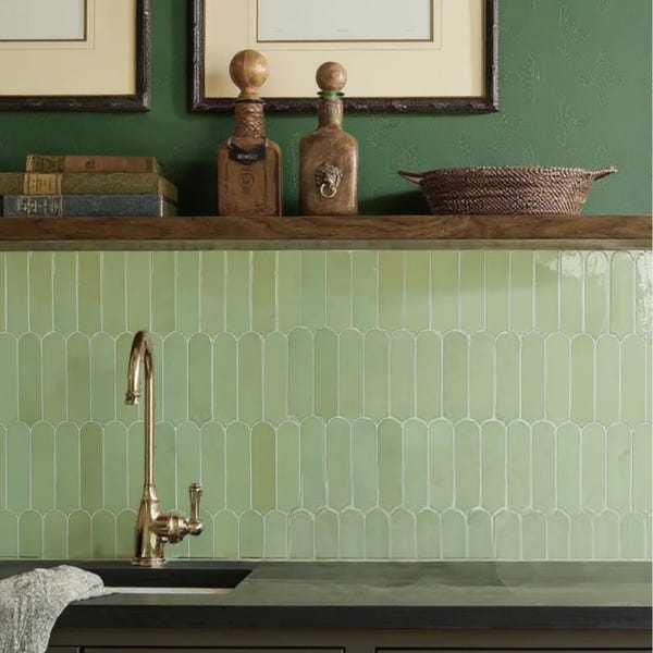 Green Peel and Stick Wallpaper: 3D Waterproof Wall Tiles