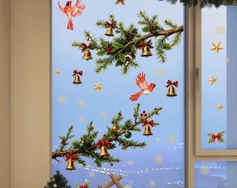 Christmas Window Stickers, Christmas Decoration, Winter Decor