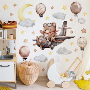 Cartoon Wall Stickers for Kids Room, Baby Room Decoration, Nursery Boys Bedroom Children Wall Decals, Kids Wall Art, Wall Stickers Decal