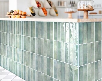Green 3D Peel and Stick Wallpaper: Waterproof Wall Tiles