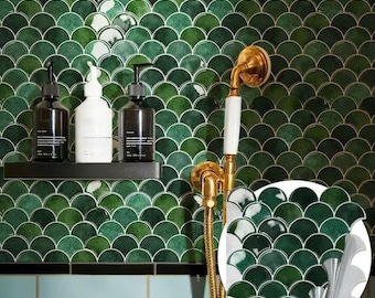 Green Peel and Stick Wallpaper: 3D Wall Tiles, Removable Wall Decor
