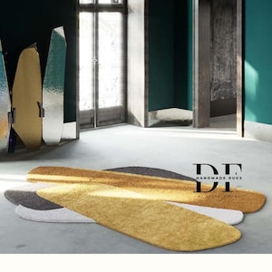 Hand Tufted Modern Rug Irregular Wool Area Rugs For Livingroom Bedroom Kitchen Nursery Entryway Office 5X8 6X9 8X10 9X12 10X14 Custom Rug