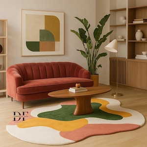 Hand Tufted Modern Rug Irregular Wool Area Rugs For Livingroom Bedroom Kitchen Nursery Entryway Office 5X8 6X9 8X10 9X12 10X14 Custom Rug