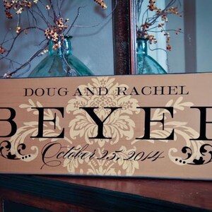 12x36 Personalized Established Family Name Sign SOUTHERN CHARM Style image 2