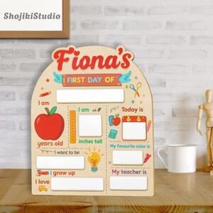 Personalized First Day and Last Day School Sign, Custom Acrylic School Sign, Back to School Board, Kindergarten First Day Decor