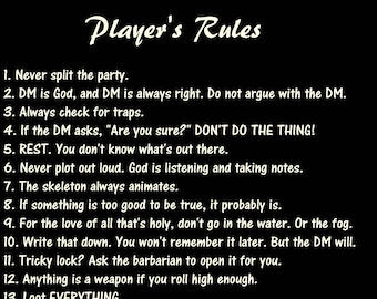 D&D - Player's Rules