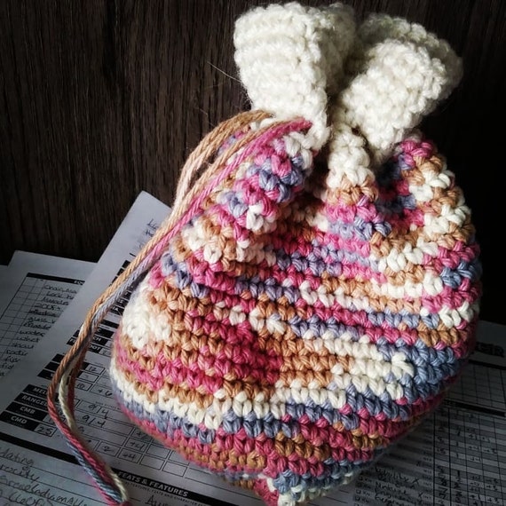 simple crochet dice bag