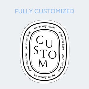 Custom Diptyque Inspired Sticker Label - Personalized Diptyque Label, Custom Diptyque Candle Logo, Personalized Gift, Wedding Invitation