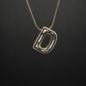 Balloon Letter Necklace - Bubble Letter Initial Pendant - Bubble Jewelry Letter Necklace for Women - 3D Bubble Necklace Gift For Her
