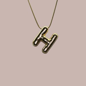 3D Bubble Necklace Gift For Her - Bubble Jewelry Letter Necklace for Women- Balloon Letter Necklace - Bubble Letter Initial Pendant