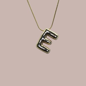 3D Bubble Necklace Gift For Her- Balloon Letter Necklace -  Bubble Letter Initial Pendant- Letter Necklace for Women