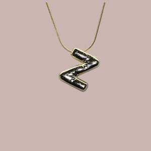Balloon Letter Necklace - Bubble Letter Initial Pendant - Bubble Jewelry Letter Necklace for Women - 3D Bubble Necklace Gift For Her